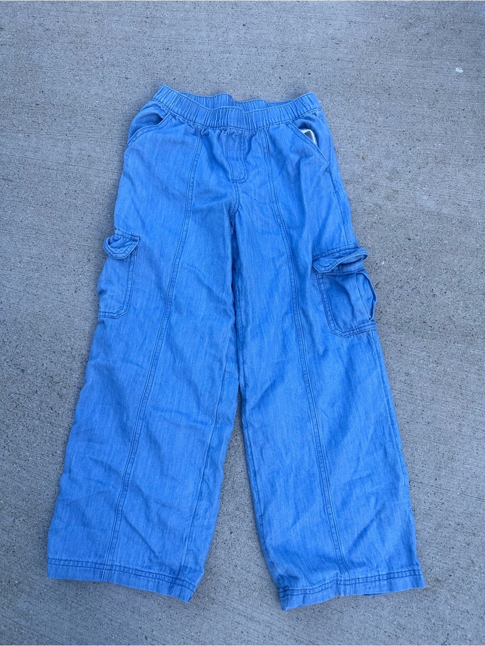 Cat & Jack Light Blue Cargo Wide-Leg Kids Pants